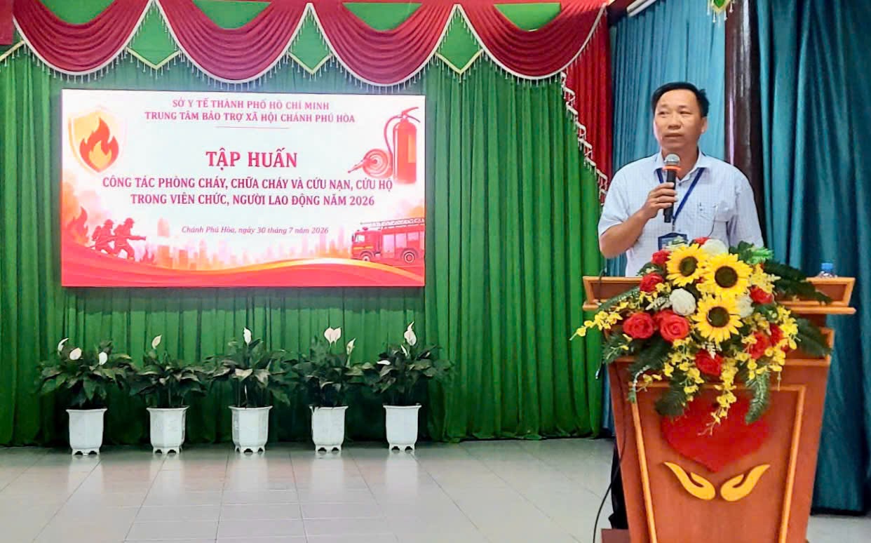 TRUNG TÂM BẢO TRỢ XÃ HỘI CHÁNH PHÚ HÒA TỔ CHỨC TẬP HUẤN, DIỄN TẬP PHÒNG CHÁY, CHỮA CHÁY VÀ CỨU NẠN, CỨU H